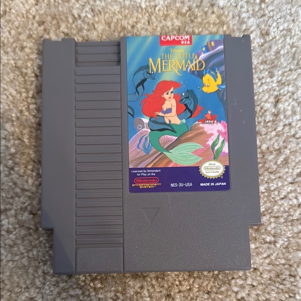 Capcom The Little Mermaid NES Game Cartridge